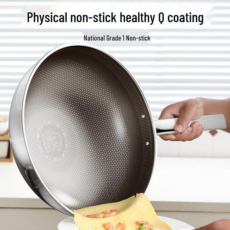 WuTuo 316L Stainless Steel Non-stick Titanium Wok