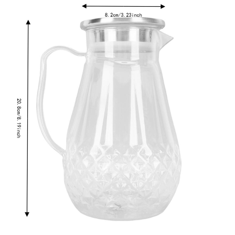 With Handle Clear Beverage Pitcher 1500ml Heat Proof Water Jug Household Use
