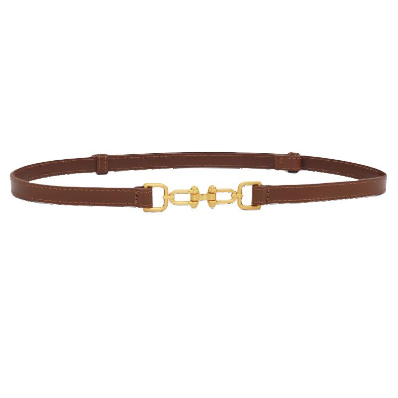 Women's Genuine Leather Retro Skirt Belt - 2023 High-End Design for Sweaters & Outerwear.