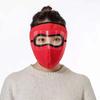 Unisex Windproof Face Warm Mask Winter Cap Ski Breathable Masks Fleece Face Shield Caps with HD Goggles Anti-fog Cycling Cap