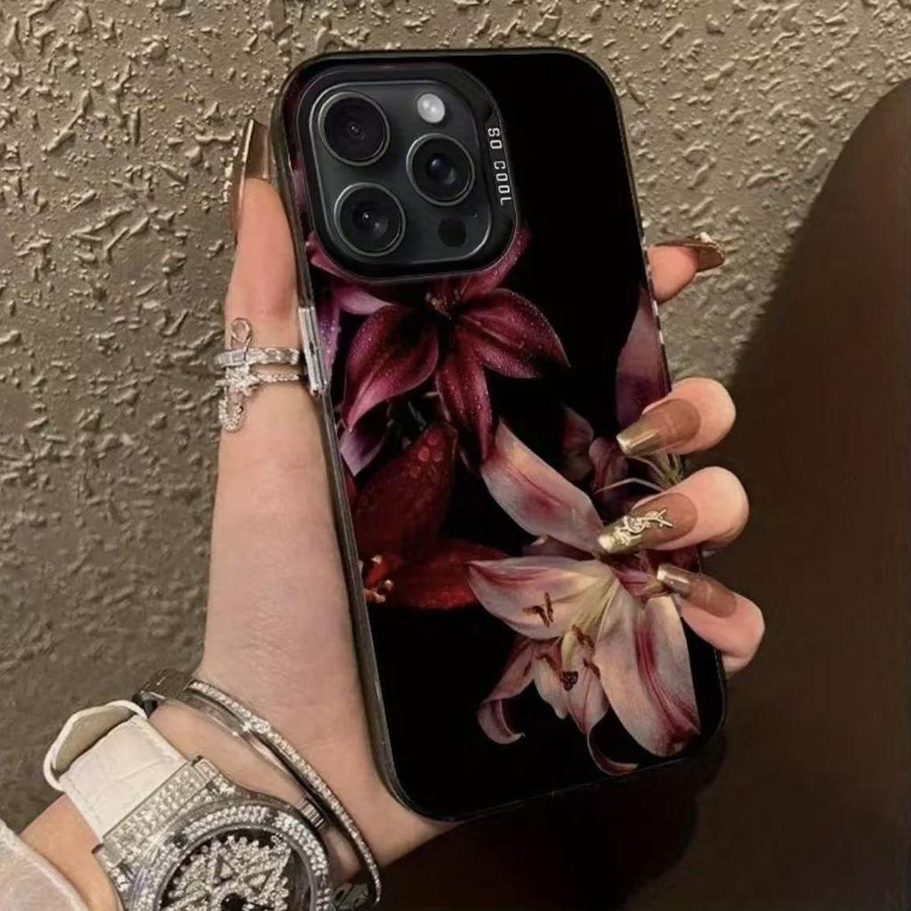 The new big flower is suitable for iphone17 mobile phone case 11 Apple 16promax/15 anti-drop 14pro13 Europe and America 12