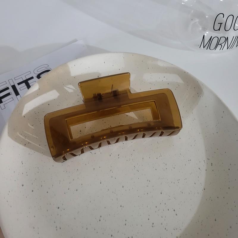 Korean Shiny Scratch-Free Large Hair Clip for Women - Frosted Temperament Shark Design Hairpin