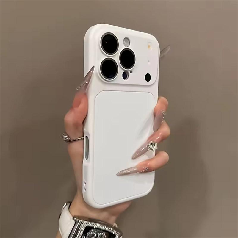 

2 IN 1 Case For iPhone 12 13 14 15 16 17 Pro Max Air Shockproof Matte Lens Glass Protection Instant Change to 17 Simple Cover iPhone 17 Pro Max белый