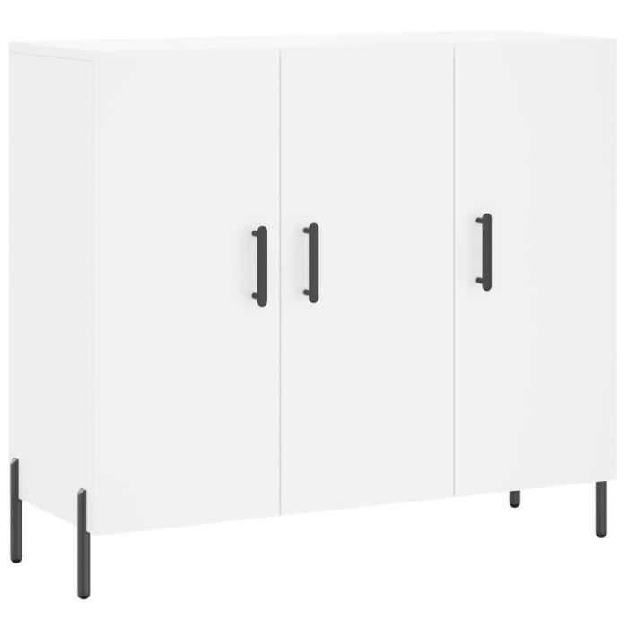 VidaXL Buffet blanc 90x34x80 cm bois d'ingénierie 828116