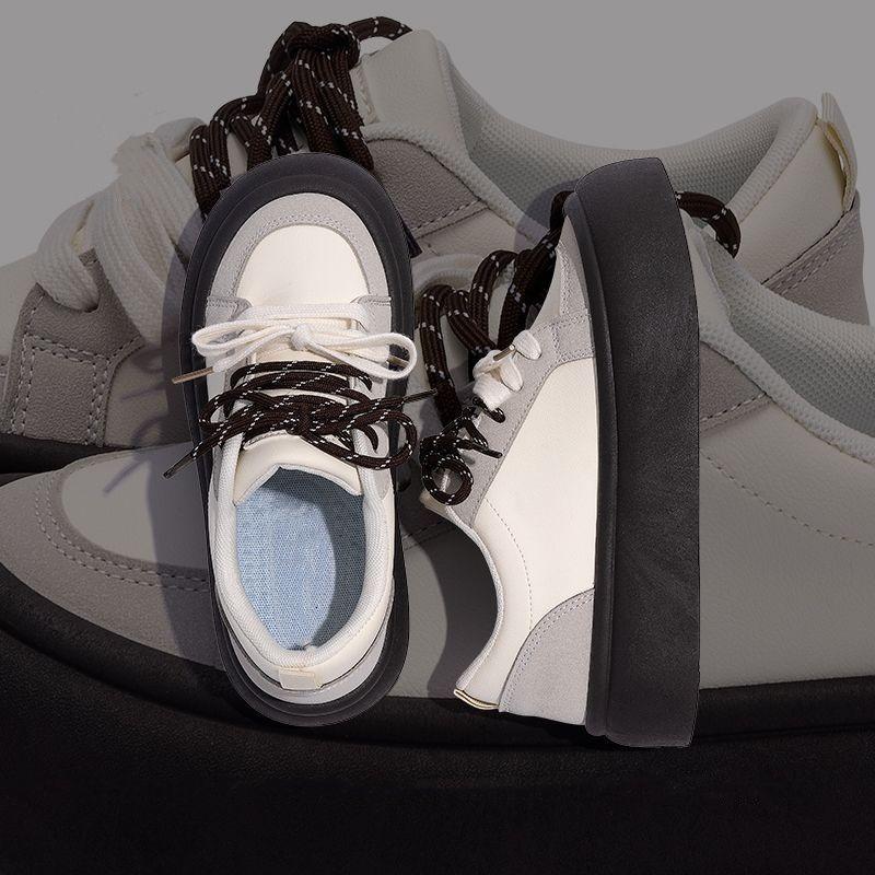 Verschleißfeste Brotschuhe Damen Frühling neue Plateau Freizeitschuhe vielseitige Mode Damenschuhe