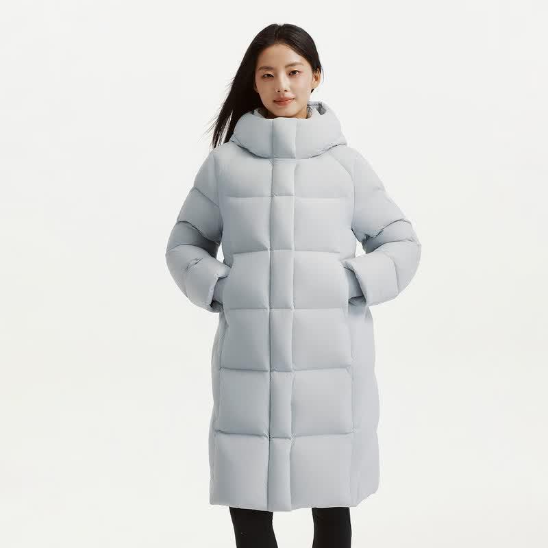 Tanboer 2026 Women's Hooded Puffer Mid-length Down Jacket TB62530806