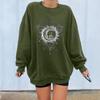 Women's Tops Winter Sun Printing Sweatshirt Pullover Tops