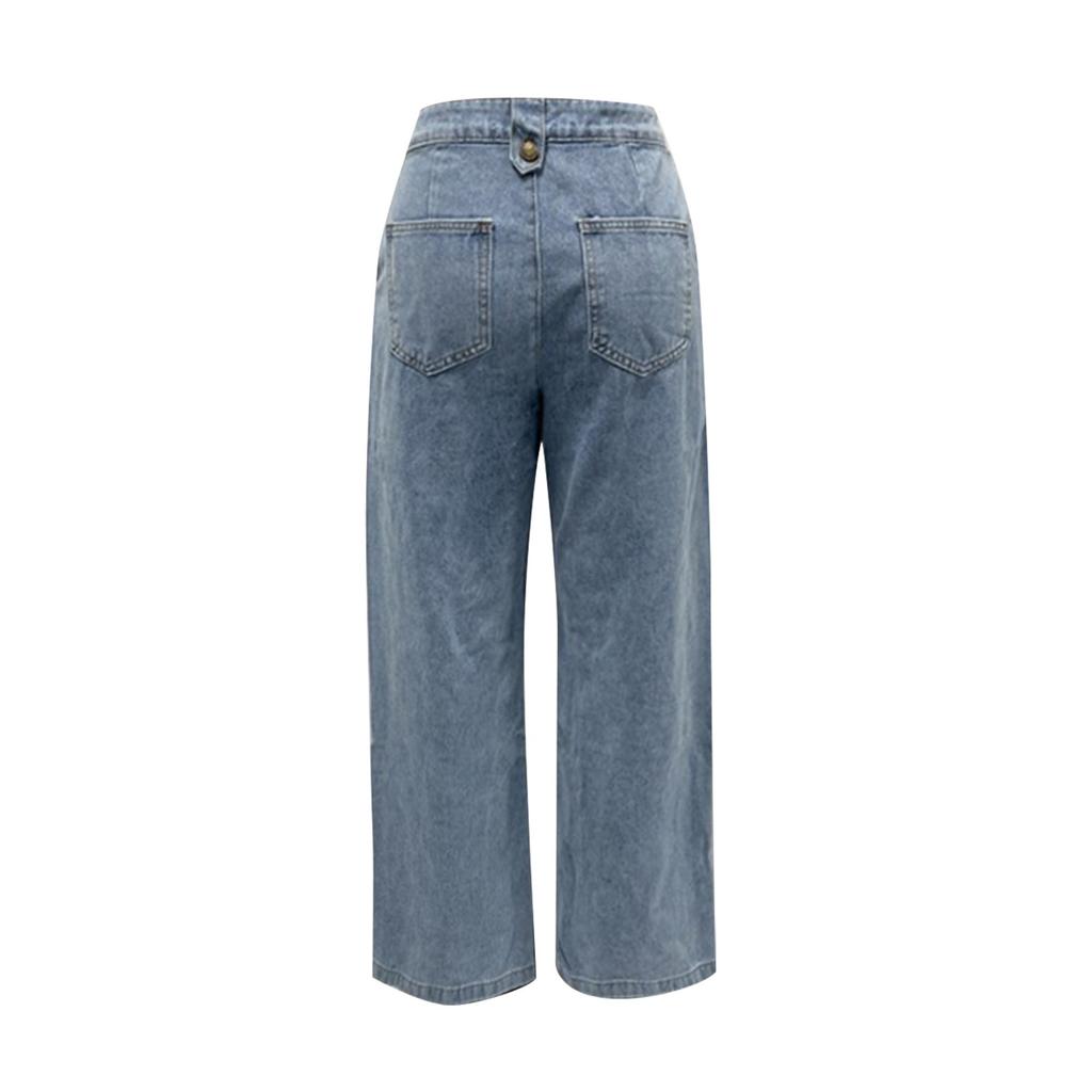 Women's Denim Classic Versatile High Waist Fashionable Trousers