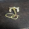 Anchor Brass Keychain with Earring Halloween Dark Blue