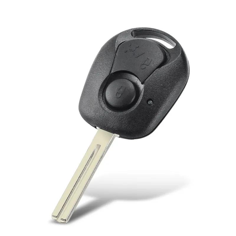 KEYYOU 10X 20X For Ssangyong 2 Buttons Car Key Shell Replacement Fob Cover Case For Ssangyong Actyon Kyron Rexton Uncut Blade