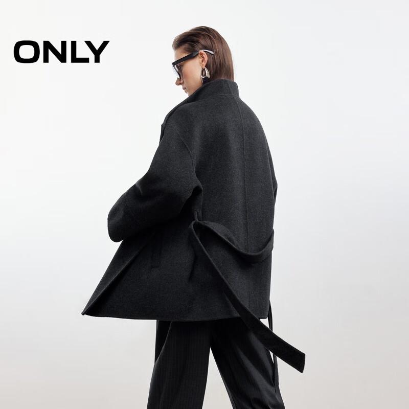 Only Women's 100% Wool Double-Faced Loose Lapel Coat