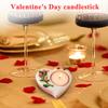Valentine's Day Fashionable Gift And Decor: Heart-shaped Candle Holder Resin Ornament For Bedroom And Hotel Ambiance Decoration
