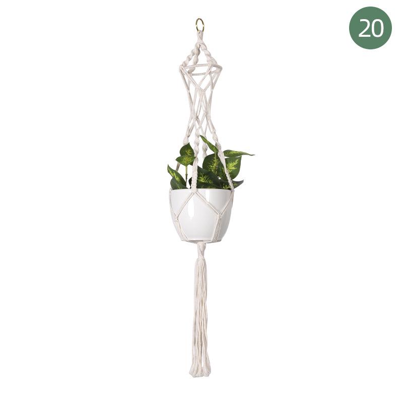Creative Woven Cotton Plant Hanging Basket Set