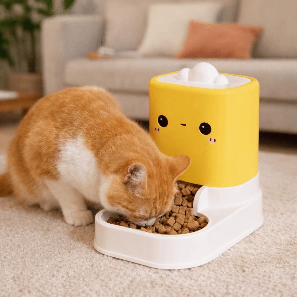 Anti Spill Cat Automatic Feeder Durable Dog Feeder Cute Cat Food Dispenser  for Cats and Dogs