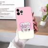 Lovely Cartoon Esthers Bunny For iPhone 11 12 13 14 15 16 17 Pro Max Plus Air Transparent Clear Shockproof Case