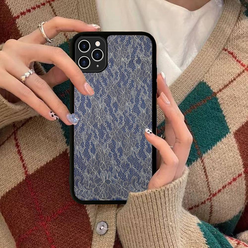 

Чехол для телефона в кружевном стиле из ПК+ТПУ для IPhone 11 12 13 14 15 16 17 Plus Pro Max iPhone 17 Pro