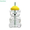 Cute Bear Shaped Plastic Water Bottle | Reusable Drinking Cup with Straw & Lid for Kids & Daily Use