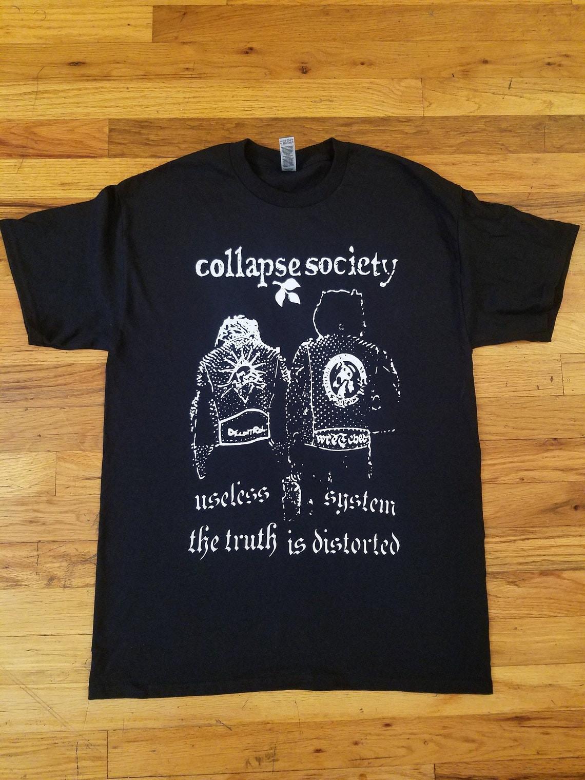 Футболка  Обрушение Общества  collapse society, японский панк, краст-панк, панк Унисекс футболка M