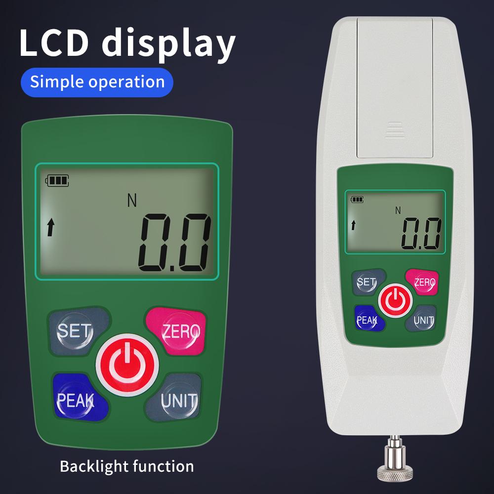 KF-100 Digital Force Gauge With Backlight 100N Electronic Push Pull Force Gauge Dynamometer Portable Pull Tester