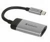 Kabel adapter Verbatim USB type-C(M) - HDMI(F) 0,1m czarno-srebrny