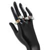 Stylish Geometric Designs Gemstones Rings Craft from Sturdy Metal Materials for a Touch of Elegant and Unique Styles