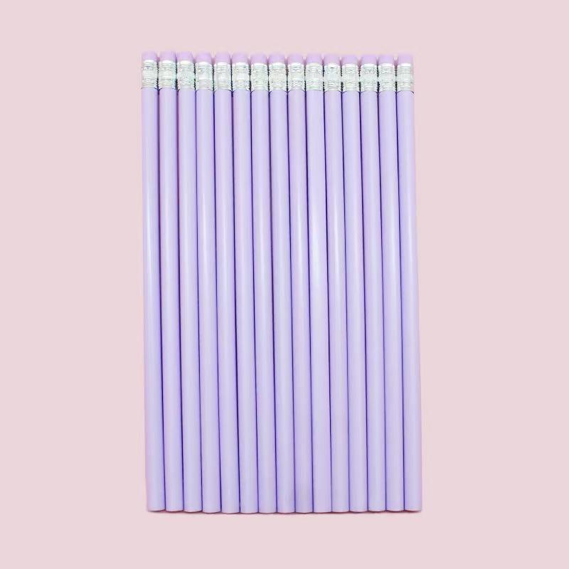 Macaron Triangular Bar Hb Pencil With Eraser Tip For Students Sketching