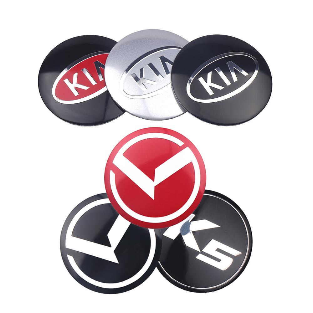 4 ks 56/60/65/68MM Pro KIA Rio Ceed Sportage Cerato Soul Sorento Picanto Optima Krytky středových kol auta Samolepka na kryt kola