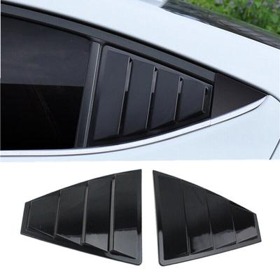 For Hyundai Elantra 2017-2019 Car Rear Louver Window Side Shutter Cover Trim Sticker Vent Scoop ABS Carbon Fiber Accessories