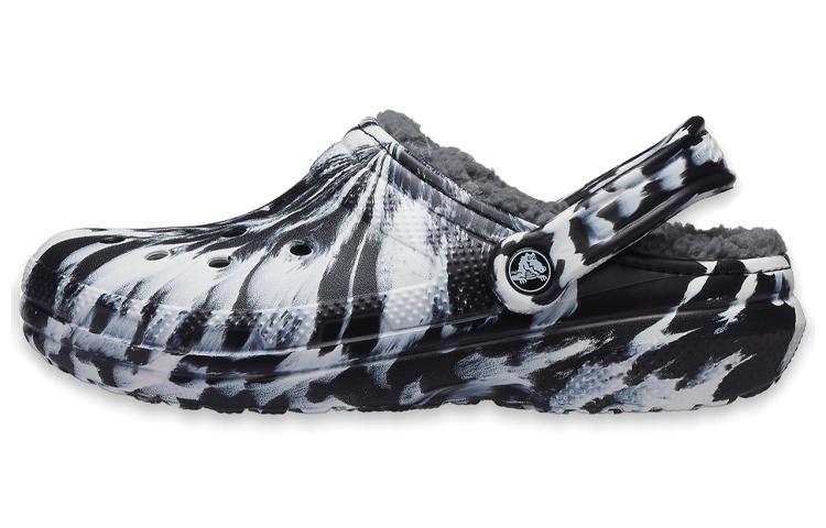Herren Clogs Crocs Classic Lined Clog 'Marmoriert - Weiß Schwarz' 36-37 gray
