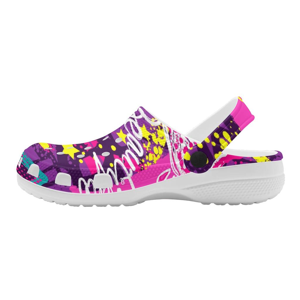Printed Garden Shoes EVA Clogs Women Men Lightweight Breathable Slip On Beach Pool Bathroom Home Summer Sandals Daily Sandals