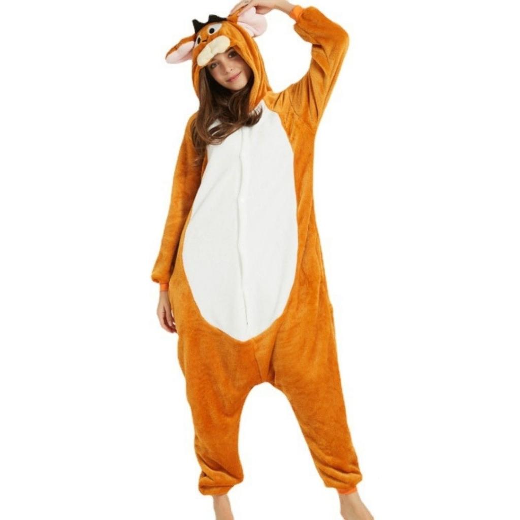 Kigurumi Dyr Cosplay Hettegenser Jumpsuit Pyjamas Menn Kvinner Langermet Vinter Varm Romper Nattøy Panda Løve, leopard, elefant, sebra, tiger Cosplay