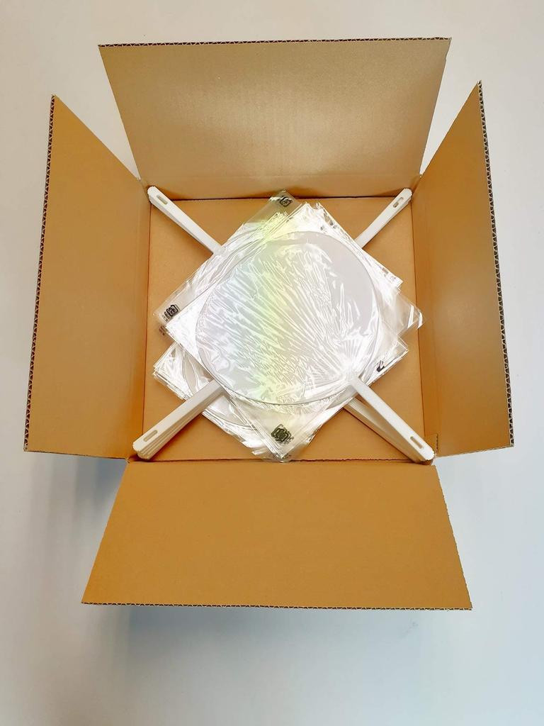 Plain White Polyester Regular Set of 200 Fans, Size,