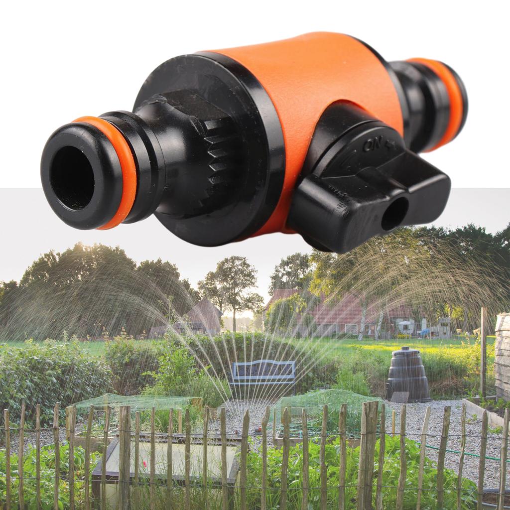 Garden Hose Connector Coupling with Shut-off Valves Switch Water Pipe Quick Joint Connection for Watering Irrigation 2x
