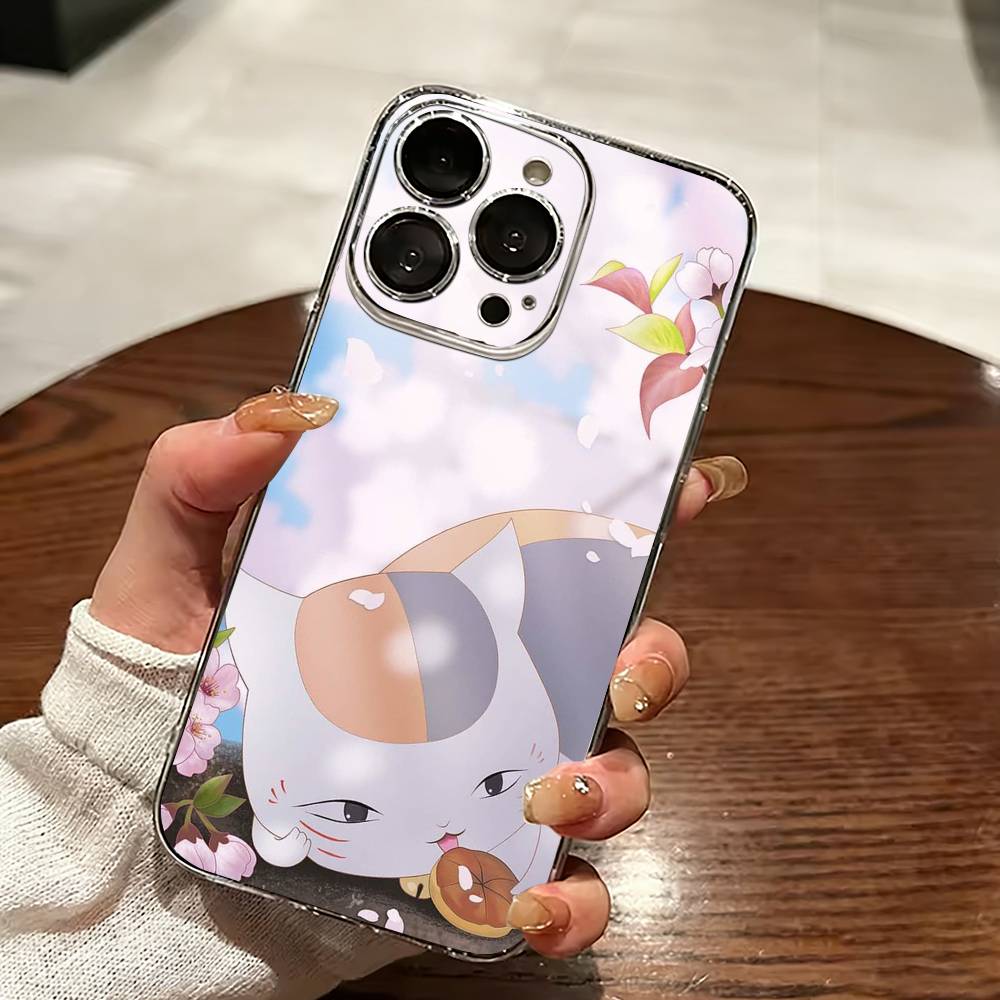 Natsume Y-yuujinchou Nyanko Phone Case Transparent Silicone Soft For iPhone 17 16 15 14 13 12 11 Mini Pro Max Plus iPhone13