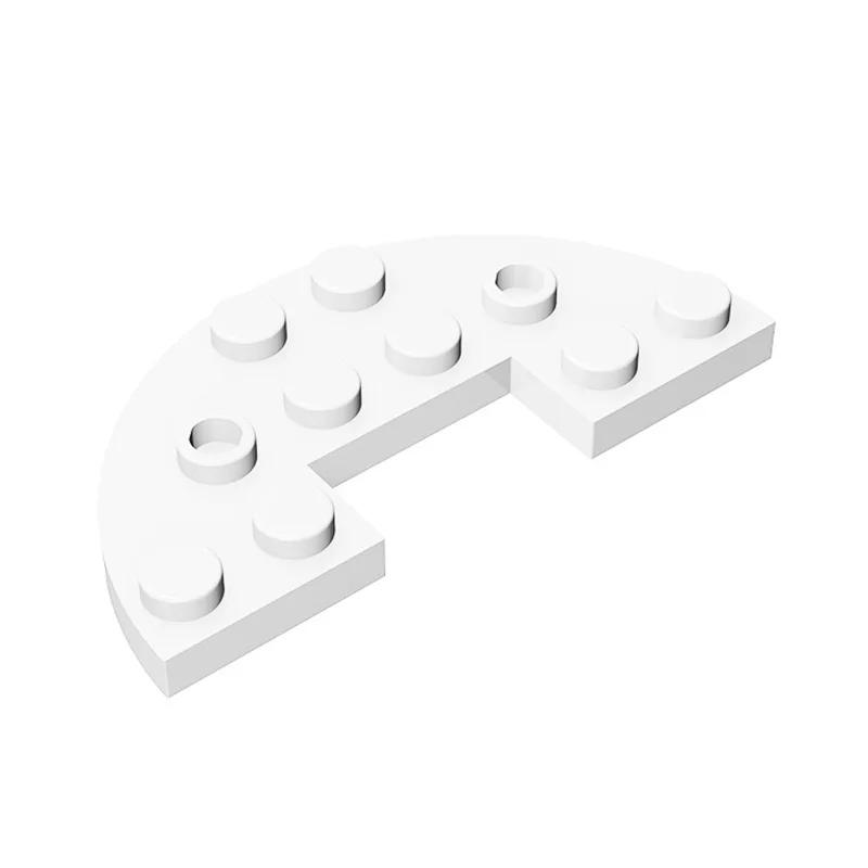

MOC 10PCS Round Half 18646 3x6 Plate Building Blocks Kit With 1x2 Cutout Bricks Educational Particle Toy Children Birthday Gifts
