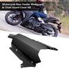 Rear Mudguard Chain Cover Kit Qiilu CNC Motorcycle Rear Fender Mudguard Chain Guard Cover Kit for YZF R3 R25 - & 13-17 (Black)