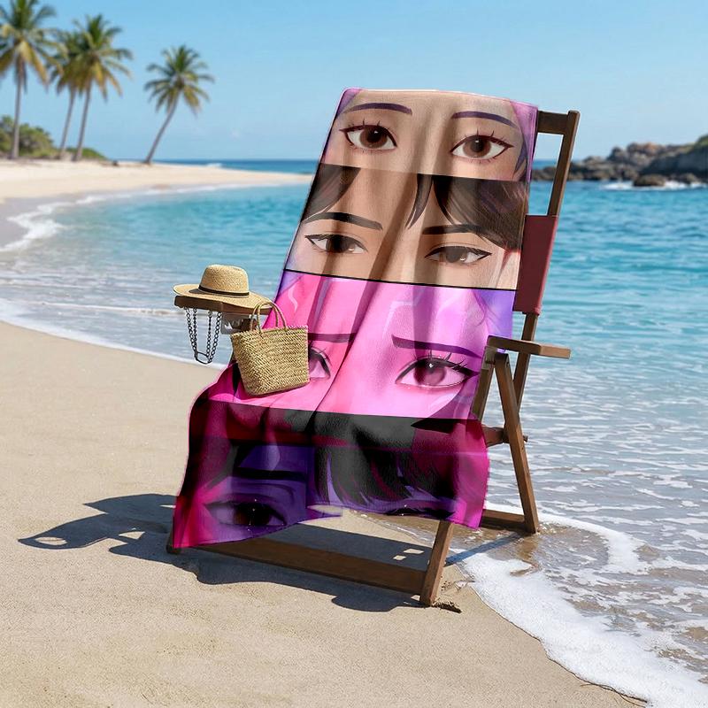 Kpop Hunter Fashion Beach Towel: Ideal for Summer Adventures Soft, Absorbent and Quick Drying Suitable for Swimming and Bathing