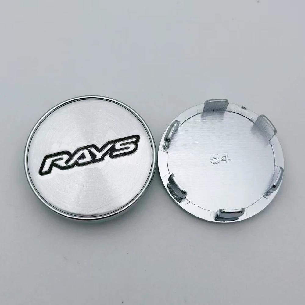 4pcs 54mm 49mm RAYS Logo Emblem Badge Car Wheel Center Caps Wheel Hub Centre Cover Rim Hubcaps Replace Car Styling Accessories