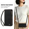 Wallet Case For OPPO Reno 16 16F 15 15F 14 14F 13 13F 12 12F 11 11F 10 Pro Max 6 5 5F 4 4F Lite Cover Zipper Crossbody & Clutch, 9 Card Slots