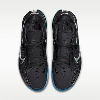 Men's Sneakers Nike Air Zoom GT Cut Basketball Shoes Unisex Low-top Black/Neon Green/Fluorescent Blue