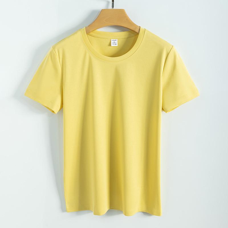 Silk Cotton T Shirt For Women Summer Breathable Casual Relaxed Fit Plain Style