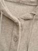 Women's Relaxed Fit: Waist-Cinching Diamond Chain Hooded Cardigan + Micro-Flare Pants Set