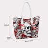 Skull Print Casual Tote Bag Fashion Daily Handbag