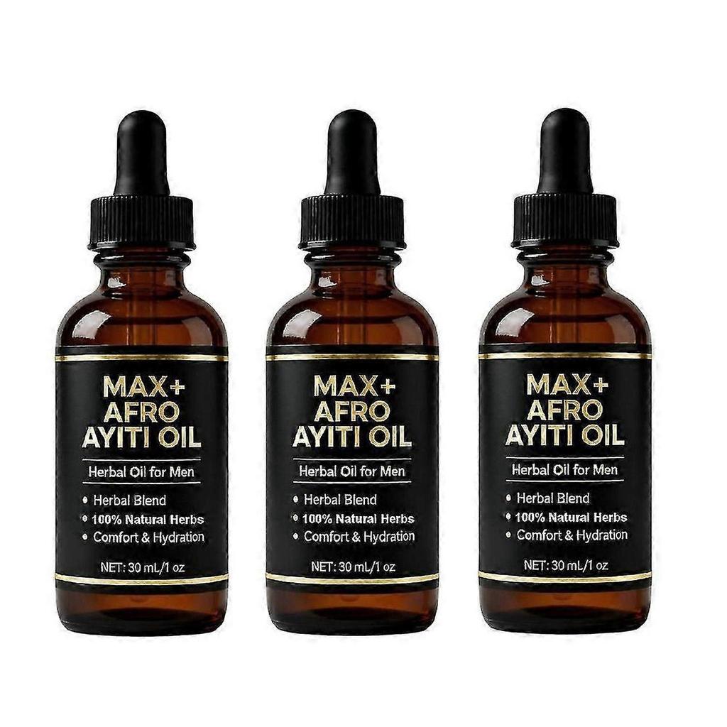3 Stück Trineh Afro Ayiti Öl Natürliches Kräuteröl Für Männer Kräutermischung Feuchtigkeit 30ml
