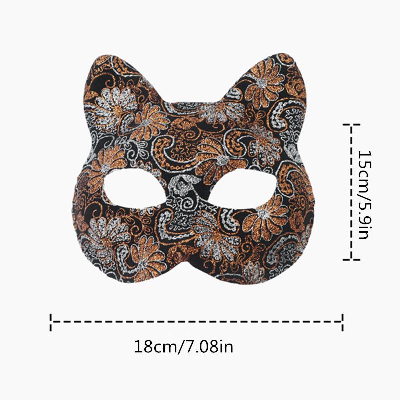 Maschera Sexy da Adulto Gioco di Ruolo Maschera da Gatto Mezza Faccia Volpe Animale Cosplay Maschera Sessuale Maschera per Festa di Halloween Ballo in Maschera Maschere Eleganti