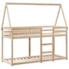 Bunk Bed with Canopy 80x200 Cm Solid Pine Wood