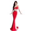 Women's Celebrity Hot Diamond Splicing Mesh Slim Dress