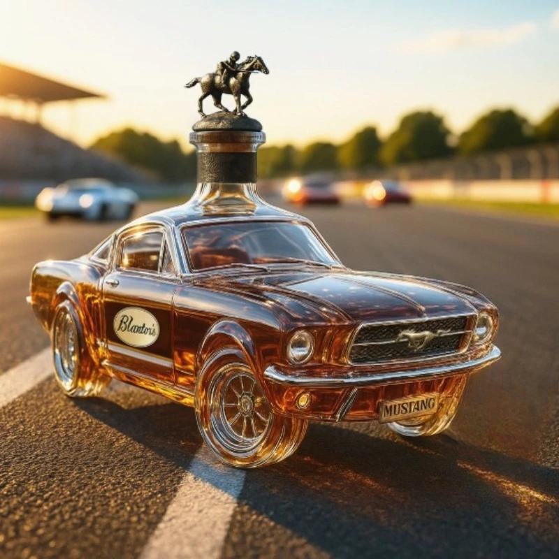 

Новая современная стильная машина Mustang бутылка виски из высокоборосиликатного стекла прозрачная и модная креативный контейнер для хранения