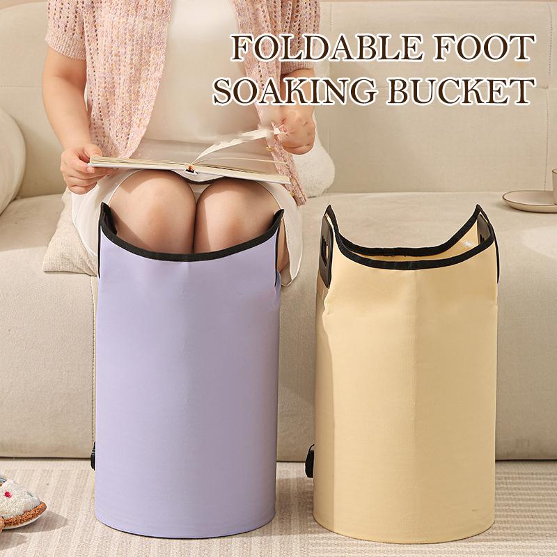 Portable Foldable Deep Soaking Foot Bath Tub High Bucket With Drainage For Home Spa Relaxation Travel Warm Soaker For Feet Care