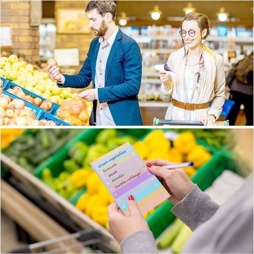 50 arkuszy listy rzeczy do zrobienia, samoprzylepne notatki, wielokolorowe, liniowane, przenośne, samoprzylepne notatki, notatnik, kawaii, artykuły piśmiennicze